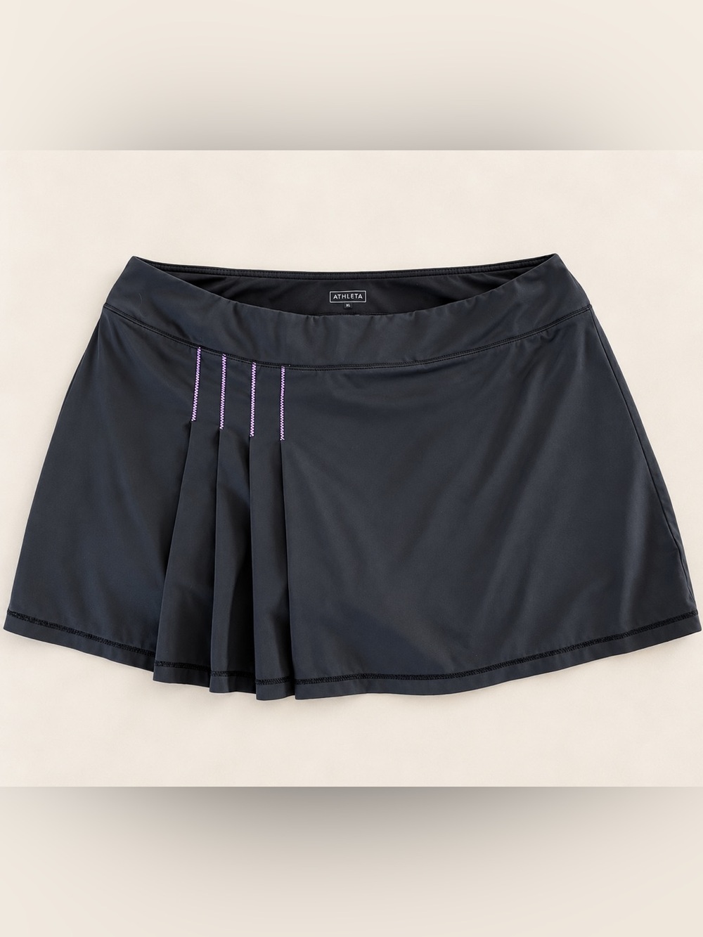 Athleta Women’s Second Wind Skort Size 1X Black With Pink Stitch Accents